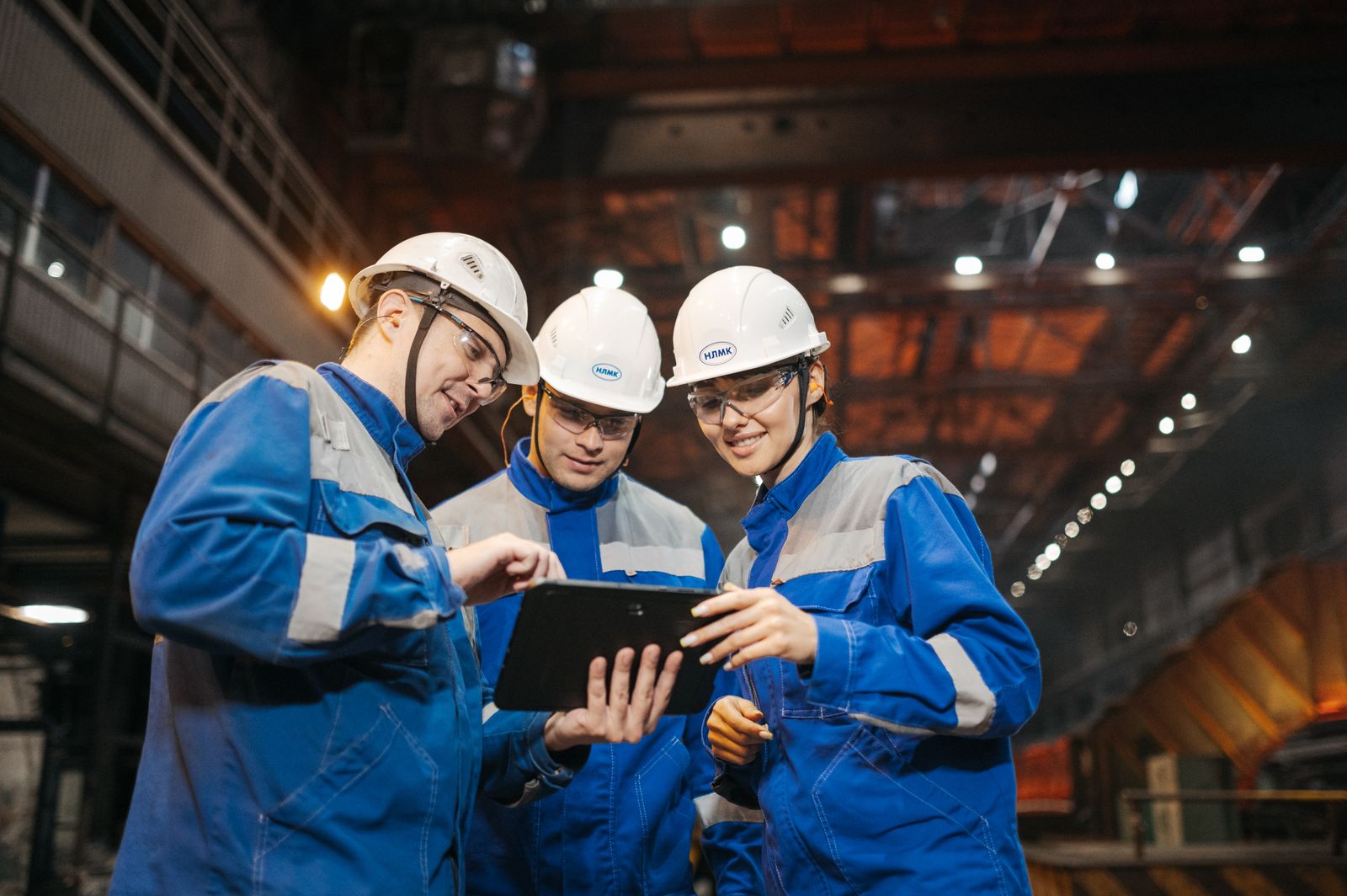Engineers collaborating on an industrial project