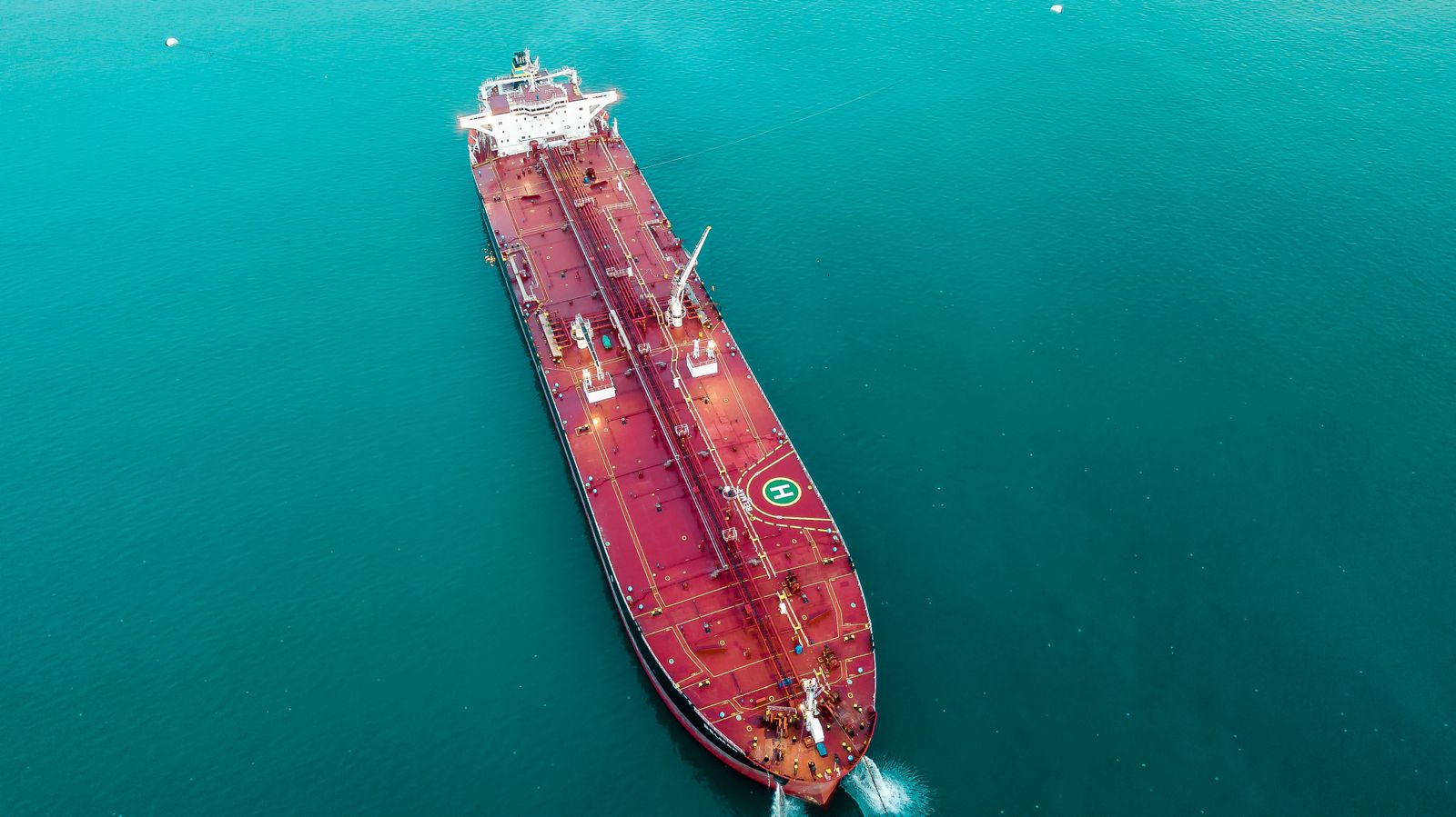Oil tanker sailing offshore